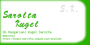 sarolta kugel business card